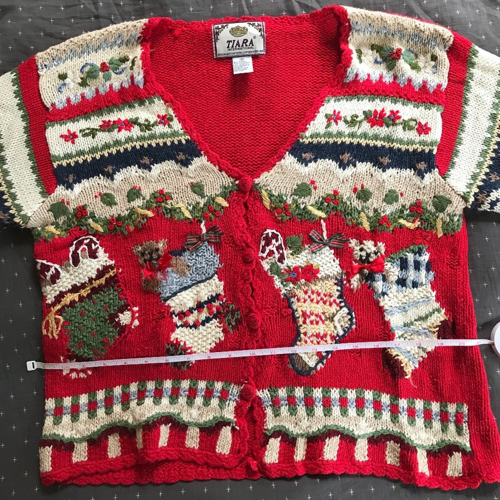Tiara Christmas Sweater w/ actual Jingle Bells!!
